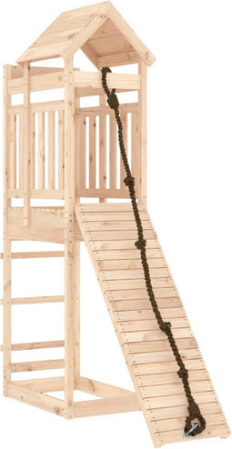 vidaXL - Speelhuis - met - klimwand - massief - grenenhout