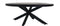 Ovale salontafel - 120x80x44,5 - Zwart - Mangohout/metaal