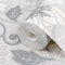 vidaXL - Vliesbehang - 3D - bloemenpatroon - 10x0,53 - m - grijs