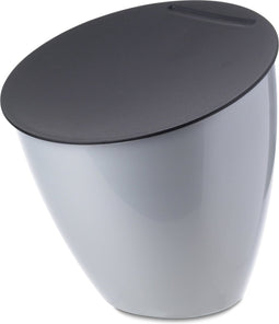 Mepal Calypso afvalbakje – 2,2 liter – Afvalbakje aanrecht met deksel – Zilver