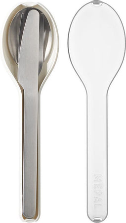 Mepal - Ellipse bestekset 3-delig - Mes, vork en lepel - RVS - Wit