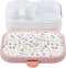 Mepal lunchbox Campus – Broodtrommel met vakjes voor kinderen – Geschikt voor 4 boterhammen – Flowers & Butterflies