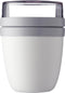 Mepal Lunchpot – 500 ml + 200 ml – Yoghurt en Muesli beker to go – Ellipse – Wit