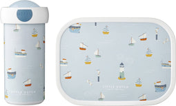 Mepal lunchset (schoolbeker & lunchbox) Campus Little Dutch - 300 + 750 ml - Broodtrommel en Drinkbeker voor kinderen - Bento box - Schoolbeker - Sailors Bay