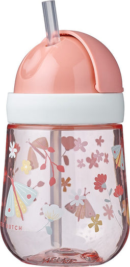 Mepal Mio rietjesbeker Little Dutch - 300 ml - Makkelijk vast te houden - Kinderservies - Flowers & Butterflies