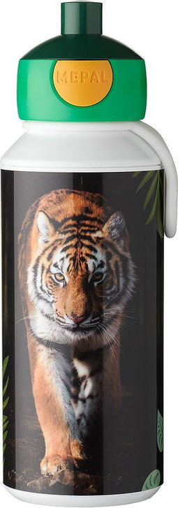 Mepal pop-up drinkfles Campus - 400 ml – Sluit goed af – Drinkbeker voor kinderen – Wild Tiger