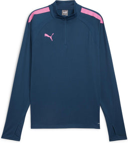 PUMA teamLIGA - 1/4 Zip Top Heren Sporttop - dryCELL technologie - Ocean Tropic-Poison Pink