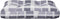 vidaXL - Palletkussen - 60x40x12 - cm - stof - ruitpatroon - grijs
