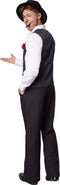 Dressforfun Charleston - Mannenkostuum - Jas hemd broek hoed - Zwart wit