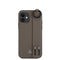 Mercedes - Leren Backcover hoes met Handstrap - iPhone 12 Mini - Bruin + Lunso Tempered Glass