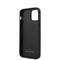 Mercedes - Leren Backcover hoes met Handstrap - iPhone 12 Mini - Bruin + Lunso Tempered Glass