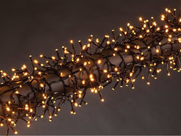 Merga LED, lichtslinger, 12 m, 1020 leds, Arizona wit, zwarte kabel, voor binnen en buiten, 24 V