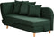 MERI II - Chaise longue - Groen - Linkszijdig - Polyester