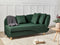 MERI II - Chaise longue - Groen - Rechterzijde - Polyester