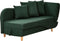 MERI II - Chaise longue - Groen - Rechterzijde - Polyester