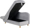 MERI II - Chaise longue opberg - Lichtgrijs - Linkerzijde - Fluweel
