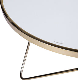 MERIDIAN - Salontafel - Wit/Goud - Veiligheidsglas