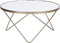 MERIDIAN - Salontafel - Wit/Goud - Veiligheidsglas
