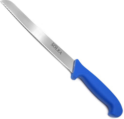 Merkloos Broodmes met golven RVS Heft POM 20 cm