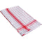 Klika - Handdoek Adalynne, ft 50 x 70 cm, geruit, rood, pak van 6 stuks