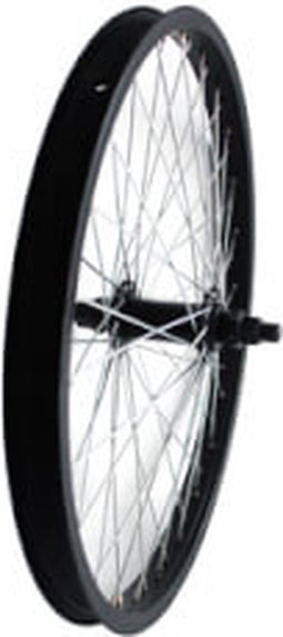 Merkloos HB voorwiel 20 Freestyle 14mm as zwart 48 spk