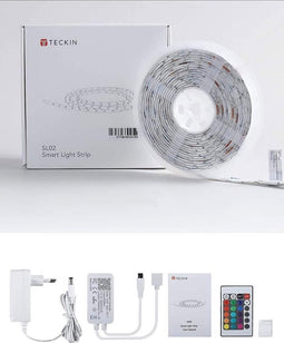 Merkloos - SL02 Smart LED Strip - 5 Meter - Compatible met Amazon Alexa en Google Home