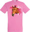 Merkloos T-Shirt Paard Roze