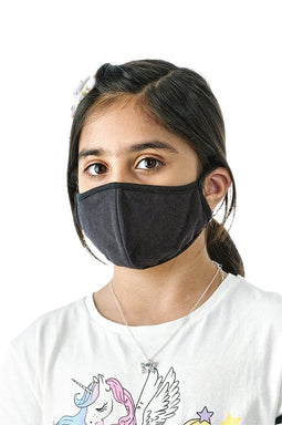 Klika - Mondkapje wasbaar kids uni zwart blister à 5 stuks