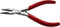 Merkloos Zalmgratentang rechte bek zonder ribbels RVS 13cm rood