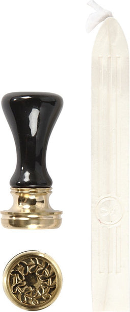 Merkloos Zegel Set Parelmoer 17 mm.