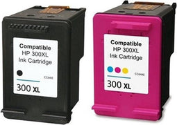 Merklooss huismerk geschikt voor HP 300XL Zwart + Kleur huismerk duopack.