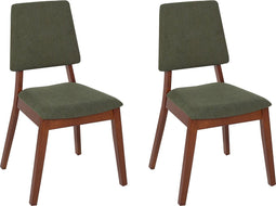 MERRILL - Eetkamerstoel set van 2 - Groen - Hout
