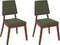 MERRILL - Eetkamerstoel set van 2 - Groen - Hout