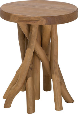 MERRITT - Bijzettafel - Lichte houtkleur - Teakhout