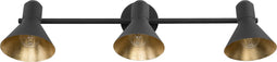 MERSEY IV - Wandlamp - Zwart/Goud - Metaal