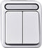 Merten 4074979 Aquastar Compleet Serieschakelaar spatwaterdicht Polar-wit 1-voudig