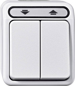 Merten 4075012 AquaStar Compleet Rolluikknop spatwaterdicht Polar-wit 1 stuks 1 stuk(s)