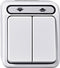 Merten 4075012 AquaStar Compleet Rolluikknop spatwaterdicht Polar-wit 1 stuks 1 stuk(s)