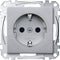 Merten MEG2300-0460 Wandcontactdoos System M Aluminium