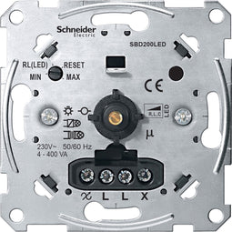 Merten MEG5134-0000 Dimmer (inbouw) Geschikt voor lampen: Gloeilamp, Halogeenlamp, LED-lamp Aluminium