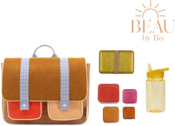 Sticky lemon boekentas + A little lovely company back to school set Glitter goud