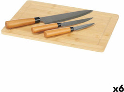 Messen Set Snijplank Kaas Bamboe (6 Stuks)