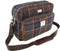 Messengerbag Bowmont Grijs met Rood-bruine ruit (Grey and Rust Check) - 28x40x16 - Harris Tweed - Glen Appin of Scotland