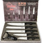 Messenset - Keramische Non Stick Coating - 6 delig Zwart/Wit