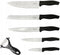 Messenset - Keramische Non Stick Coating - 6 delig Zwart/Wit