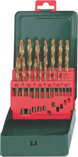 Metabo 627156000 HSS Metaal-spiraalboorset 19-delig TiN DIN 338 Cilinderschacht 1 set(s)