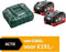 Metabo 685122000 18V LiHD accu en lader (2x 5,5Ah accu)