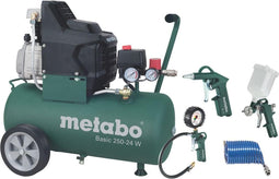 Metabo Basic 250-50 W Compressor + LPZ 4 toebehorenset - 1500W - 8 bar - 50L - 95 l/min
