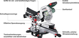 Metabo - KGS 18 LTX BL 216 - Accu-Invalzaag - Tot 400 zaagsneden - Hout