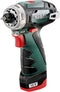 Metabo POWERMAXX BS BASIC 12 Volt Accu-schroefboormachine 2.0 Ah Li-ion Incl. 2 accus, Incl. lader, Incl. koffer 600984500